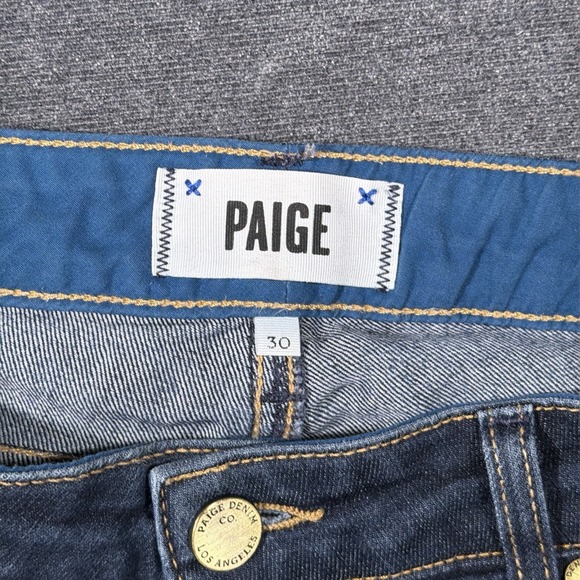 Paige Skyline Boot Jeans Womens 30 Blue Denim Bootcut Stretch Made USA Classic - Picture 2 of 8